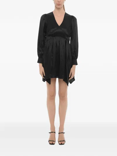 Allsaints Long-sleeves Mini Dress In Black