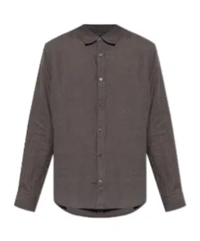 Allsaints Loom Relaxed Shirt In Brown