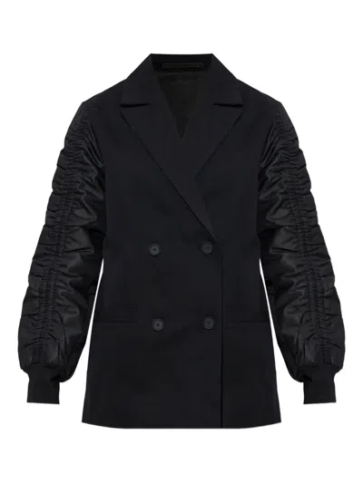 Allsaints Womens Black Lorna Cotton And Shell Blazer Jacket