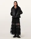 Allsaints Lorel Shearling Flying Jacket In Black