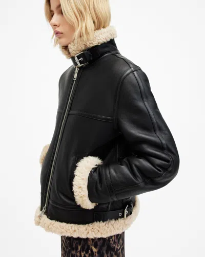 ALLSAINTS ALLSAINTS LOREL SHEARLING FLYING JACKET