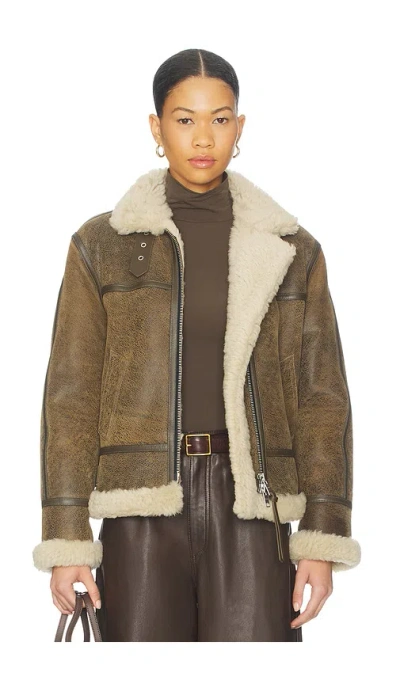 Allsaints Lorel Vintage Jacket In Brown