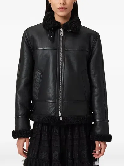 Allsaints Lorel Zip Jacket In Black