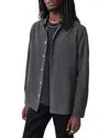 Allsaints Lorella Textured Ramskull Shirt In Asher Grey