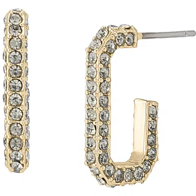 Allsaints Lori Pavé Huggie Hoop Earrings In Gold