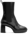 Allsaints Lottie Platform Block-heel Boots In Black