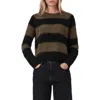 Allsaints Lou Brushed Stripe Sweater In Gold