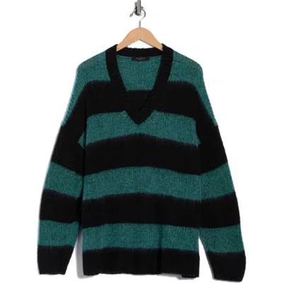 Allsaints Lou Sparkle V-neck Sweater In Green