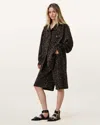 Allsaints Womens Leppo Brown Louie Leopard-print A-line Long Cotton Shorts In Brown