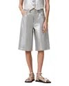 Allsaints Louie Metallic Long Denim Shorts