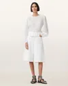 Allsaints Louie Wide Leg Shorts In White