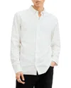 Allsaints Lovell Cotton Slim Fit Button Down Shirt In White