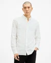 Allsaints Lovell Long Sleeve Ramskull Shirt In White