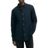Allsaints Lovell Solid Cotton Button-up Shirt In Smith Blue