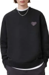 Allsaints Lover Heart Patch Relaxed Fit Sweatshirt