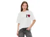 Allsaints Womens Optic White Heart Etta Heart-embroidered Cotton T-shirt Xs In White