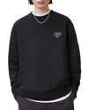 Allsaints Lover Heart Patch Relaxed Fit Sweatshirt In Washed Black
