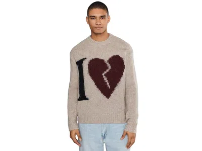 Allsaints Broken-heart Sweater In Brown