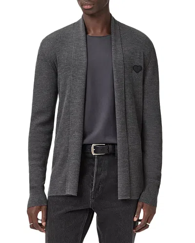 Allsaints Lover Merino Open Cardigan In Black