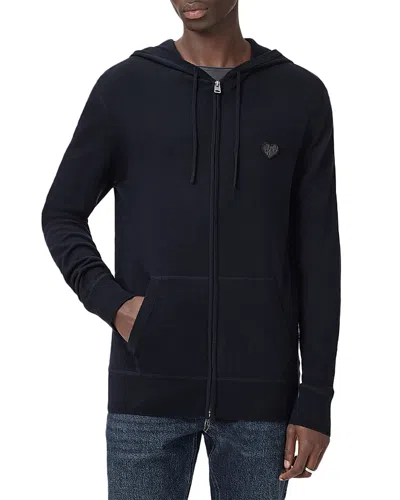 Allsaints Lover Merino Zip Hoody In Black
