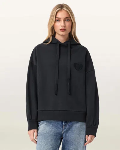 Allsaints Lover Oversized Eli Hoodie In Gray