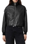 Allsaints Leather Lowden Leather Jacket In Black