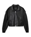 Allsaints Leather Lowden Leather Jacket In Black