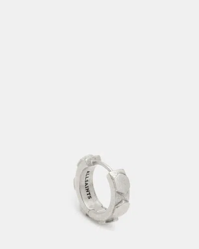Allsaints Luca Bolt Hoop Earring In Warm Silver