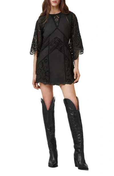 Allsaints Luci Eyelet Embroidered Minidress