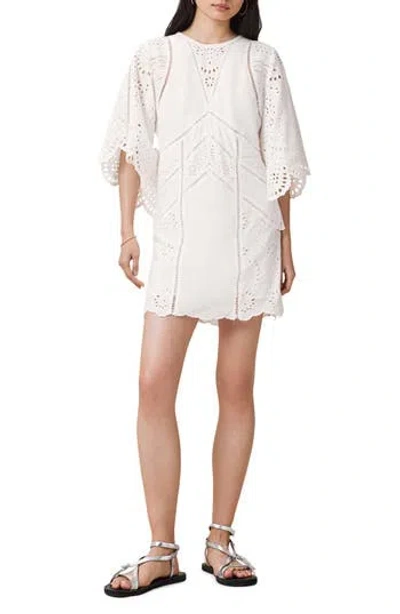 Allsaints Luci Eyelet Embroidered Minidress In White