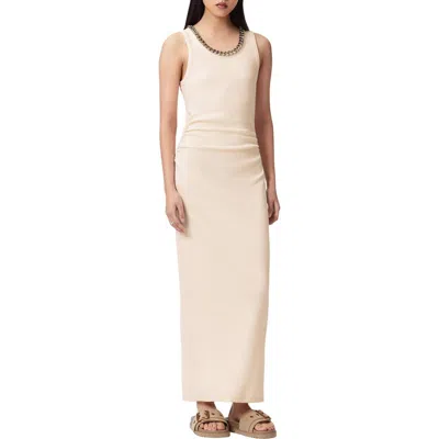 Allsaints Female Lucy Sleeveless Bodycon Maxi Dress In Neutral
