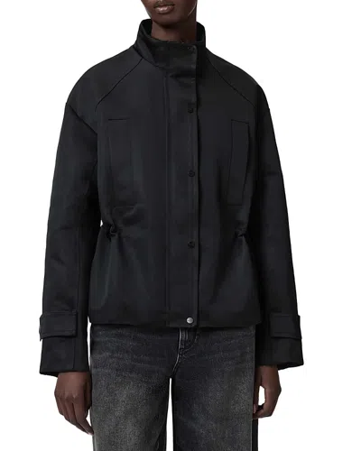 Allsaints Polyester Luellah Oversized Jacket In Black