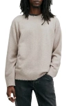 ALLSAINTS ALLSAINTS LUKA DISTRESSED CREWNECK SWEATER