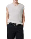 Allsaints Lukas Sleeveless Knitted Tank Top In Light Grey