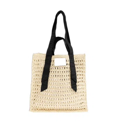 Allsaints Lullah Open Weave Tote Bag In Brown