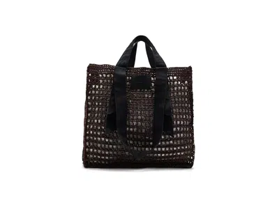 Allsaints Lullah Paper Mesh Shoulder Handbags Cognac Brown: One Size