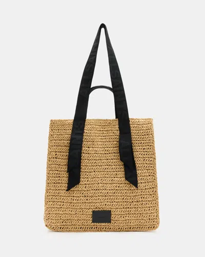 ALLSAINTS LULLAH WOVEN STRAW TOTE BAG