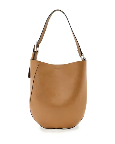 Allsaints Luna Leather Hobo Bag In Brown
