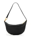 Allsaints Luna Leather Shoulder Bag In Black