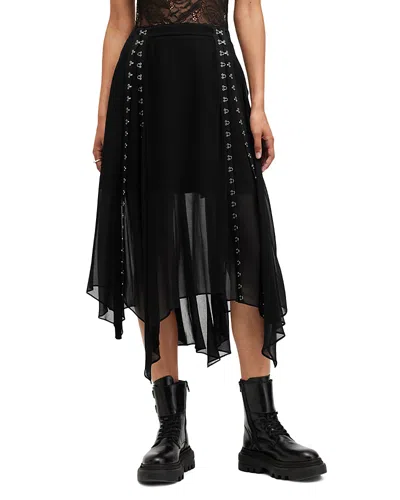 Allsaints Luna Skirt In Black