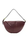 Allsaints Luna Slouchy Leather Shoulder Bag In Burgundy