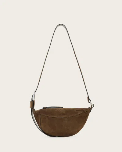 Allsaints Luna Slouchy Suede Crossbody Bag
