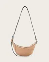 Allsaints Luna Slouchy Suede Crossbody Bag In Brown