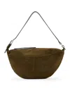 Allsaints Luna Suede Shoulder Bag In Brown