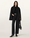 Allsaints Lunis Wool Cape Coat In Black