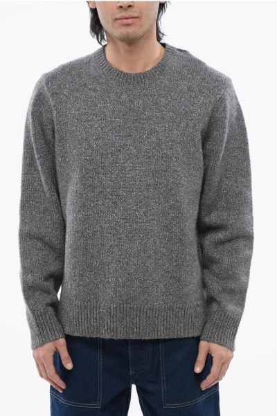 Allsaints Lurex And Wool Blend Nebula Crew-neck Jumper In Grey