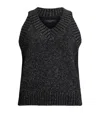 Allsaints Sabrina Metallic Relaxed Fit Tank Top In Black