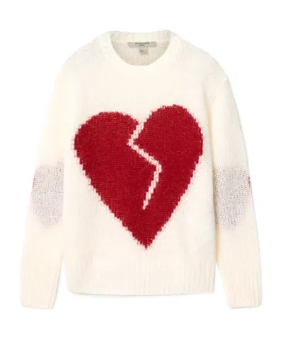 Allsaints Luvheart Knitted Jumper In White