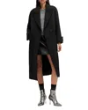 Allsaints Mabel Double Breasted Coat In Black