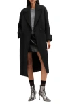 Allsaints Mabel Double Breasted Coat In Black